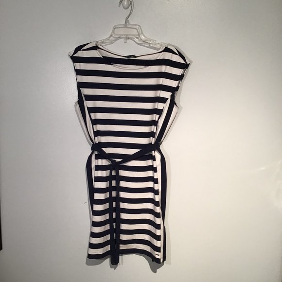 Tommy Hilfiger Nautical Dress with Cap Sleeves and Square Neckline Size L - Picture 7 of 9